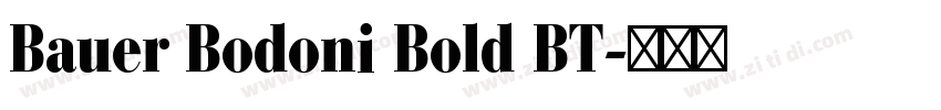 Bauer Bodoni Bold BT字体转换